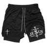 Cernith™ Jesus Saved My Life Cross Shorts