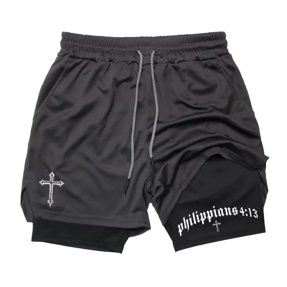 Cernith™ Philippians 4:13 Cross Shorts
