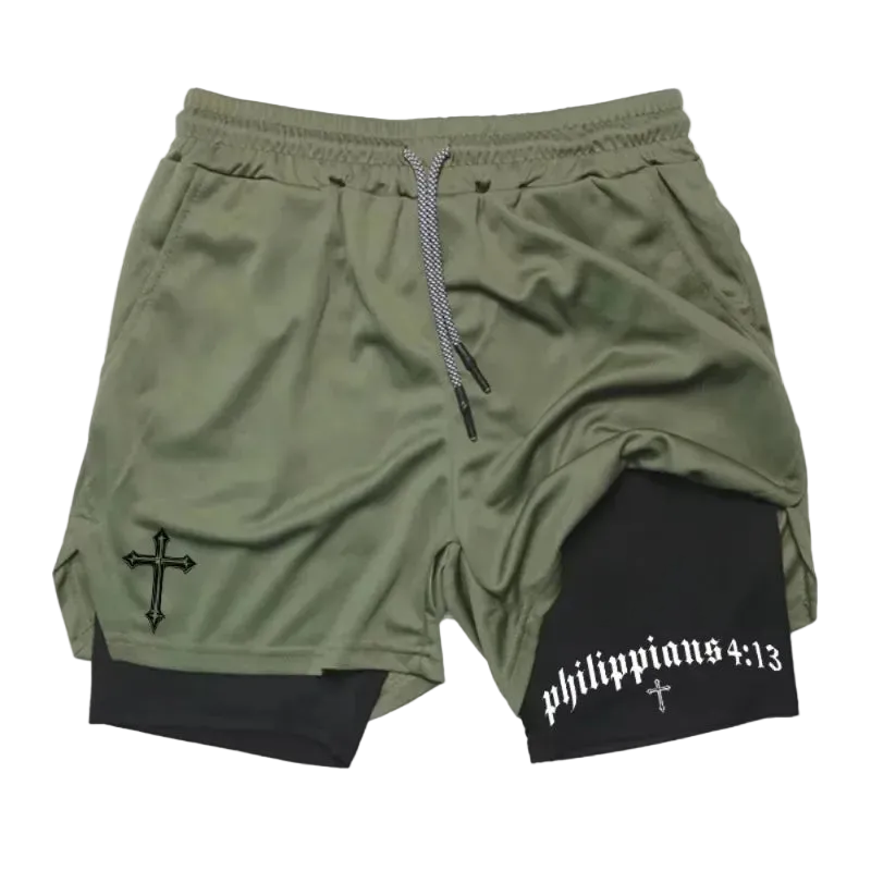 Cernith™ Philippians 4:13 Cross Shorts
